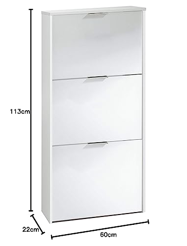 Variante de Habitdesign zapateros 3 puertas Blanco Brillo 60×22×113 cm