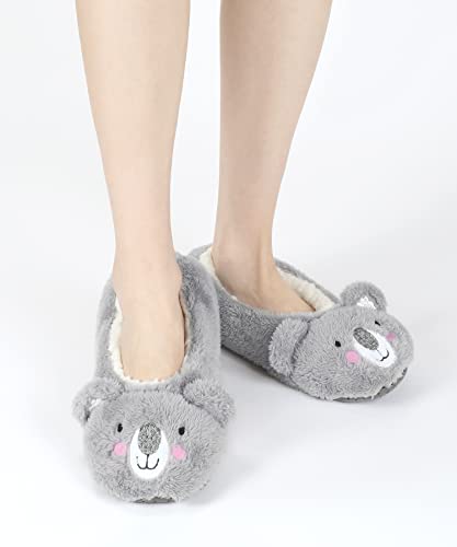Image of DICUIRD Women's Animal Gripper Slipper Socks, Soft Sole Fuzzy Indoor House Socks