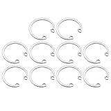 QUARKZMAN 10 Stück Sprengringe 22mm Sicherungsscheiben 304 Edelstahl Innen-Sicherungsscheiben C-Ringe Für Nutenwellen Bolzen Silberfarben