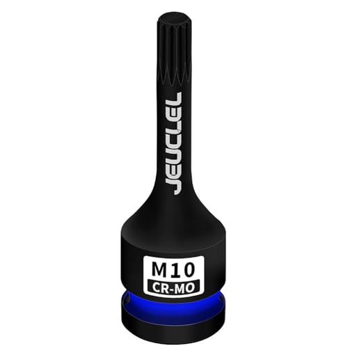 Image of M10 Triple Square Impact Spline Bit Socket, 10mm 1 /2 inch Drive Socket | 12 Point, Cr-Mo, Lengthen Screwdriver Adapter for Electric Ratchet Wrenches, Fastening Screws, Socket Wrench, Head Drill