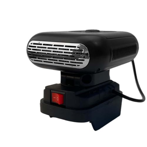 WRQIOO Akku Heizlüfter, Batteriebetriebene Heizung, 90 ° Flip, 2 Modi, 2 USB, Tragbarer Akku Heizung Kompatibel mit BL1830 BL1850 BL1840 BL1845 BL1815 BL1820 BL1860B(Batterie nicht enthalten)