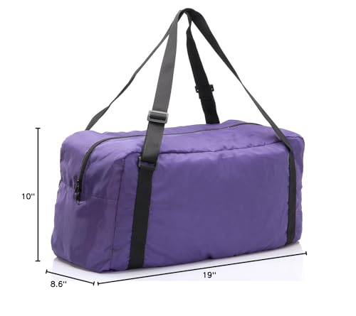 Holyluck HL-PBTRBAG-PURPLE Foldable Travel Duffel Bag thumb #7