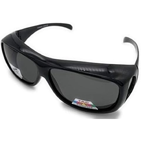 Pink Ribbon Shades Fit Over Sunglasses Polarized Lens Wear Over Prescription Eyeglasses 100% UV Protection for Men and Women (Black 65) Cover