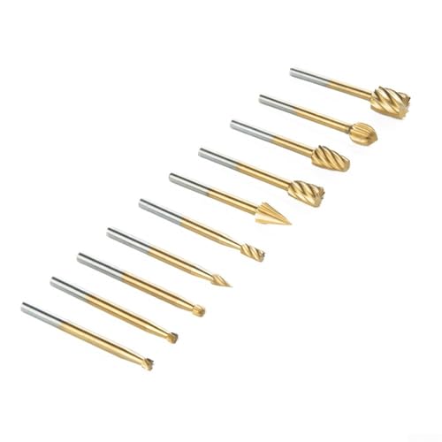 Set de 10 fresas rotativas de carburo para metal y madera miniatura 7