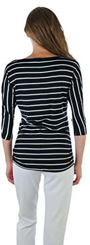 ToBeInStyle Women's Long Sleeve Form Fitting Round Scoop V Neck Tees2