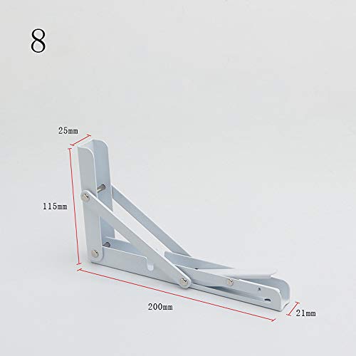 Faltbare Regalhalterungen aus robustem Edelstahl klappbar Regalhalterung für Tisch Arbeitsbank platzsparend Wandmontage Regalhalter 2er-Pack