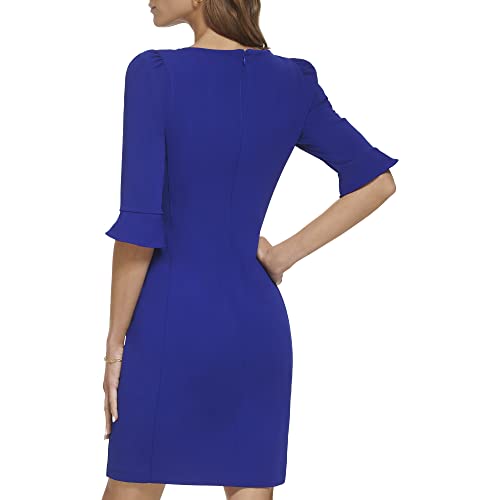 Image of DKNY Women's 3 /4 Sleeve Jewel Neck Sheath Dress