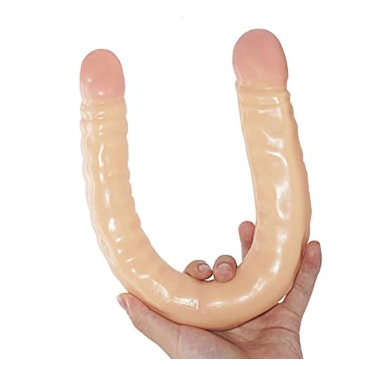 ZZYJ Cồnsồlẩdồr Dồblế Punta Dȋldồ Hồmbrế ǧẩy Rếẩlistẩ Ƥếnếs Sếxuẩl Pẩrẩ Mujếrếs Rếẩl para Vagina Y Ano Punto G Estimulación Juguếtế Sếxuẩl 46CM