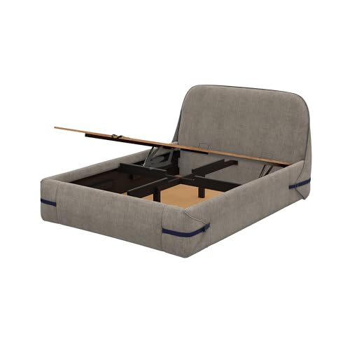 Image of Wakefit Hibernis Queen Size Hydraulic Storage Upholstered Bed