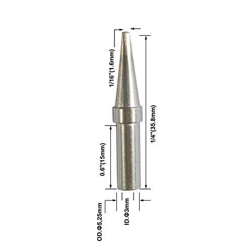 Image of Quality ET Soldering Tip for WELLER,Replacement Weller Soldering Tips for WES51 WESD51 WE1010NA PES51 PES51 ETA 5 PCS Pack