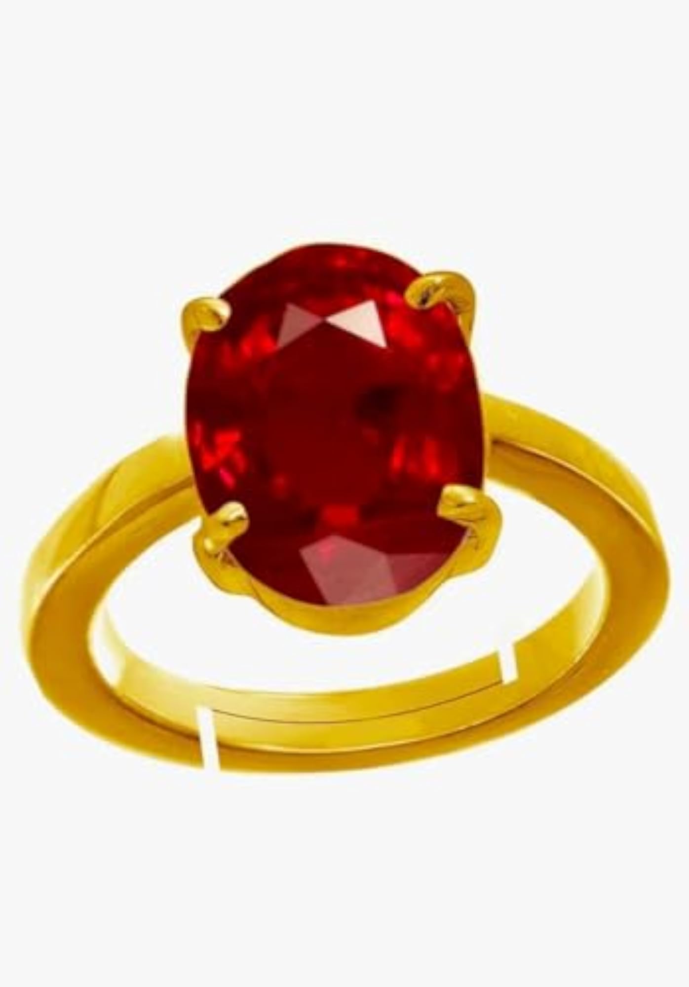 Ruby Crystal Adjustable Ring, 17.50 Ratti
