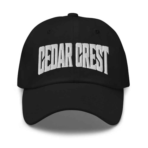 Cedar Crest Baseball Cap Cedar Crest Dad Hat Pennsylvania PA Hat Embroidered Souvenir Black