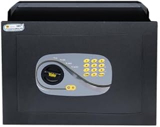 Yale Digitaler Wandtresor Y3260525 Schwarz mit programmierbarem Zahlenschloss, 46x34x24 cm, 37 L, aus legiertem Stahl mit Manganplatte, sicherer Aufbewahrungstresor für Zuhause und Büro