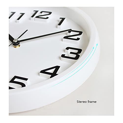 Horloge murale de bureau silencieuse à balayage continu rouge