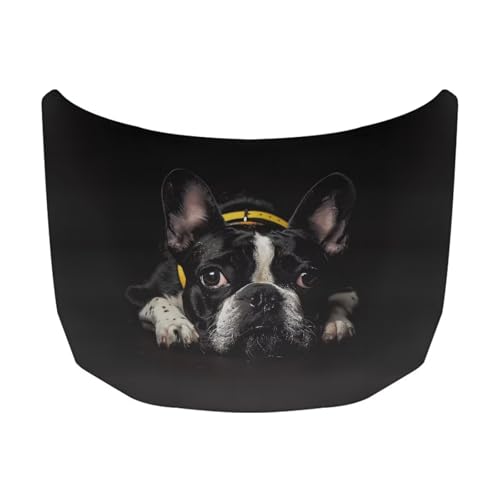 Image of Car Hood Cover, 59x39 Inch Stretchable Car Hood Wrap Blankets Cute Dog Auto Outdoor Decorations Accessories for Compact SUV Sedans Trucks