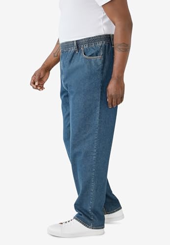 KingSize Men's Big & Tall Loose Fit Comfort Waist Jeans3