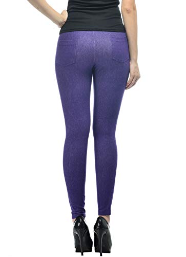 Image of Frenchtrendz Women's Slim Fit Mid Rise Stretchable Cotton Modal Spandex Jegging Pull On