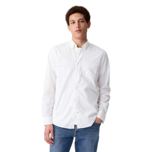 Image of Gap Men Solid Slim fit Long Sleeve Collared Neck Shirt