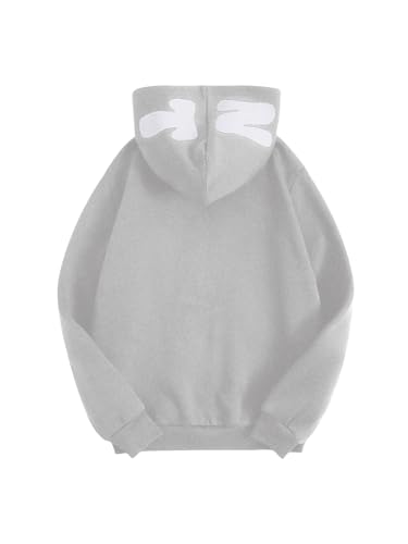 Image of SOLY HUX Boy's Zip Up Hoodies Y2k Letter Graphic Sweatshirt