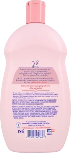 Image of Baby Magic Gentle Baby Lotion | 16.5 Fl Oz (Pack of 6) | Vitamins & Aloe, Pink (705544), Original Baby Scent | Helps Comfort & Relax Before Bedtime, Vitamin Enhanced, Dermatologist Recommended, Hypoallergenic
