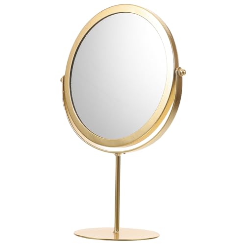 Espejo de maquillaje redondo de mesa Zerodeko dorado