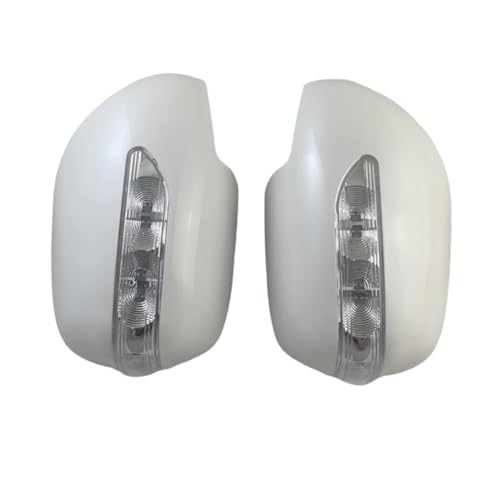 ZGGRB 車用アップグレード ABS クローム バックミラーカバー LED付き レクサス GX470 GX 470 2003 2004 2005 2006 アクセサリー メッキトリム(White)