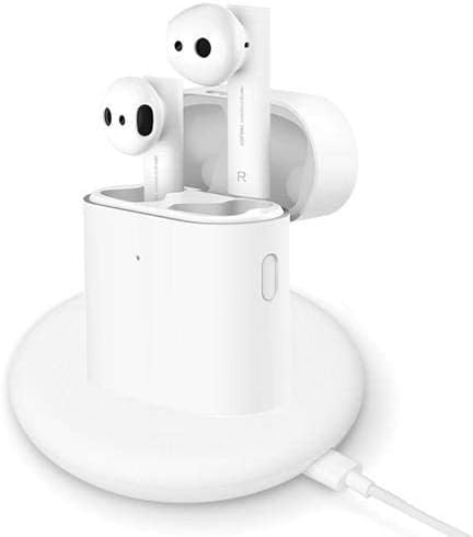 Xiaomi Air 2 S Earphones charging case on a wireless charging pad