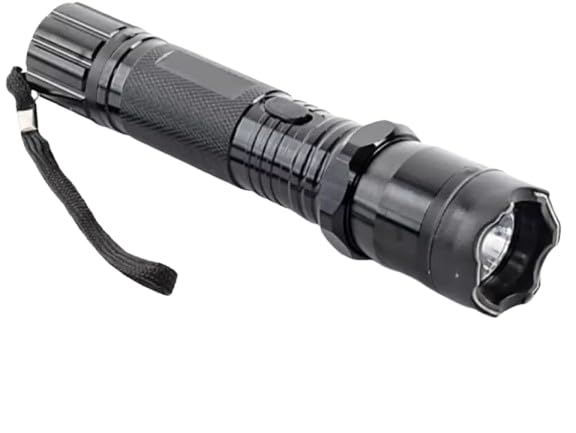 Metal Alloy Body 1101 LED Portable Rechargeable Flashlight Torch for Emergency use, 2 in 1 Hand held Tactical Torch Light Outdoor,Indoor-Super Bright Long Distance Beam Range 1101 TORCH B