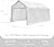 10'x 17'Heavy Duty Portable Carport Car Garages Shelters, 8 Steel Legs, White, Waterproof