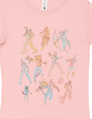 Marvel Little, Big Endgame Watercolor Girls Short Sleeve Tee Shirt2