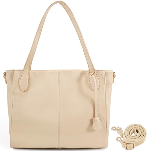 Bolso tote grande para mujer de cuero vegano miniatura 1