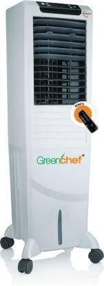 Image of Greenchef 36 L Tower Air Cooler (White, Krissha Air Cooler - 36 Ltrs with Remote)