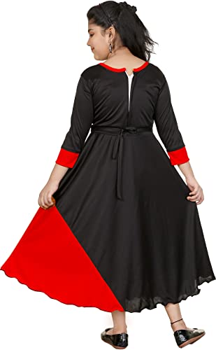 Image of DIGIMART Girl's Fancy Dress Frock Black&RED