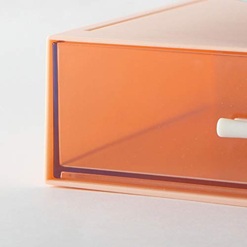 Boîte de rangement de bureau à tiroir plastique mini et compacte pour maquillage