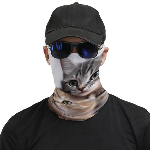 Neck Gaiter Cats Face Mask for Travel Face Cover Scarf for Men Women Elastic Headbands Wind-proof Bandana for Skiing Fishing Hiking Cycling3