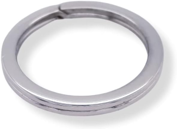 CRAFT WIRE 925 Sterling Silver Flat Wire Split Key Ring Keychain Key Tag