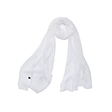 Jamilah 100% Pure Silk Womens Thin Soft Long Shawl Wrap 25'x76' New (White)