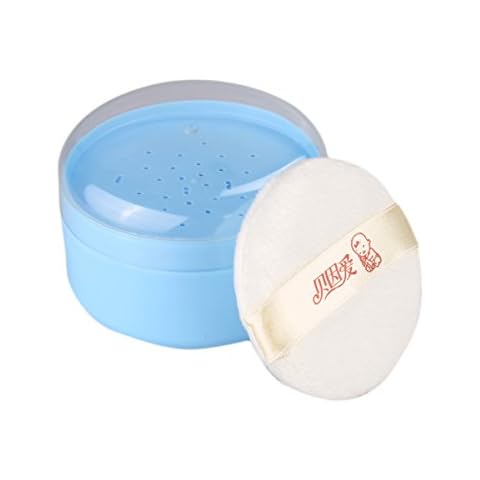 HugeStore Portable Baby Talcum Powder Puff with Box Case Container Cover