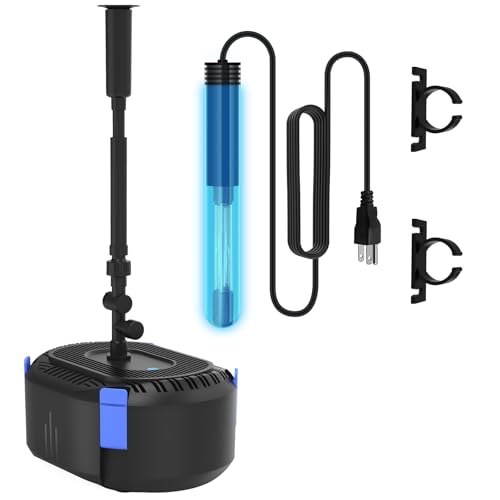 AquaMiracle 400GPH Pond Fountain & U - V Light Set