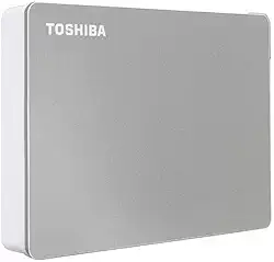 HD Externo Portátil Toshiba 4TB Canvio Flex USB-C USB 3.0 Prata para PC, Mac e Tablet - HDTX140XSCCA