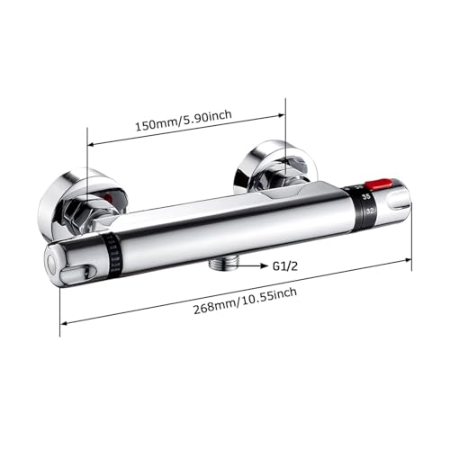 Mitigeur de salle de bains chaude et froide thermostatique avec kit douche baignoire