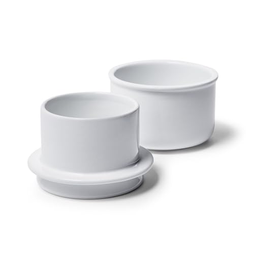 Sur La Table Porcelain Butter Crock, White