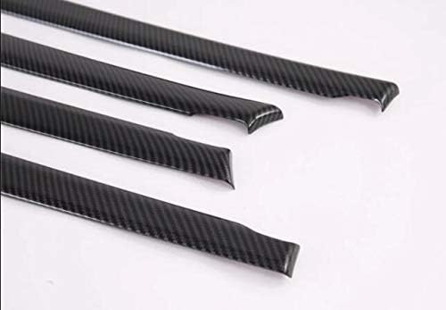 / Inner Carbon Fiber Style Car Body Door Side Molding Trim Cover Guard for Mazda 3 Sedan 2019-2020