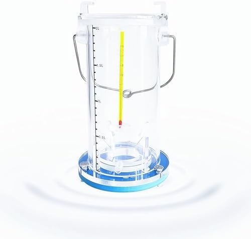 Water Sampler 0.5-5L Thick Plastic Beaker for Environmental Monitoring & Water Quality Testing, Durable Sampling Tool for Lab & Field Use