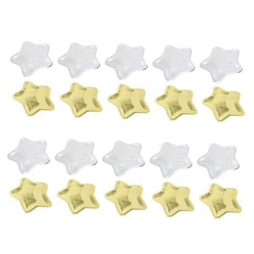 ノーブランド品 20個 金色銀色五角星使い捨て紙皿 多機能パーティーフルーツ皿 デザートケーキプレート 祭典用家用ディナートレイ