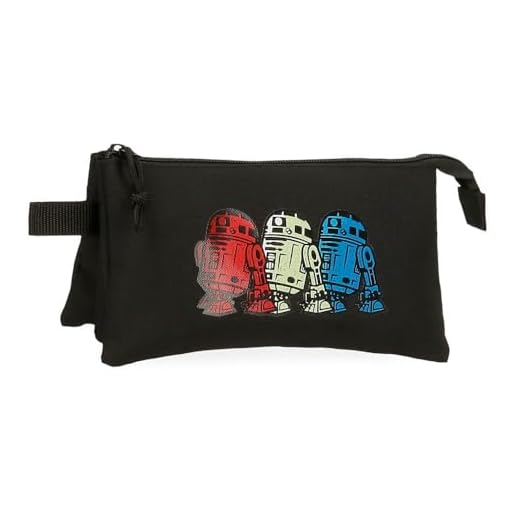 Joumma Star Wars Star Wars - R2D2 Estuche Triple Negro 22x12x5 cms Poliéster 1,32L