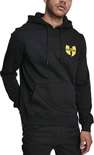 Wu-Wear Wu-Tang Clan - Sudadera con Capucha para Hombre (con Parche pequeño), Hombre, Sudadera con Capucha, WU029, Negro (Black), Medium