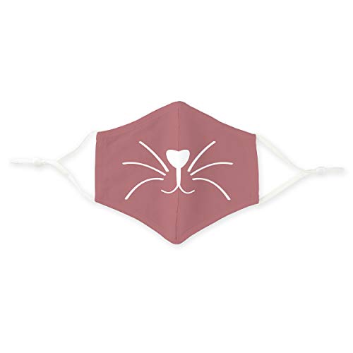 Weddingstar 3-Ply Kid's Washable Cloth Face Mask Reusable and Adjustable with Filter Pocket - Pink Kitty - Image 3