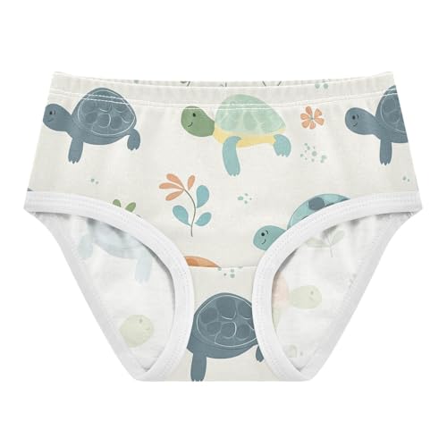 Wusikd Baby Turtles Girls' Underwear Cotton Cute Girls Briefs Soft Toddler Underwear 2T