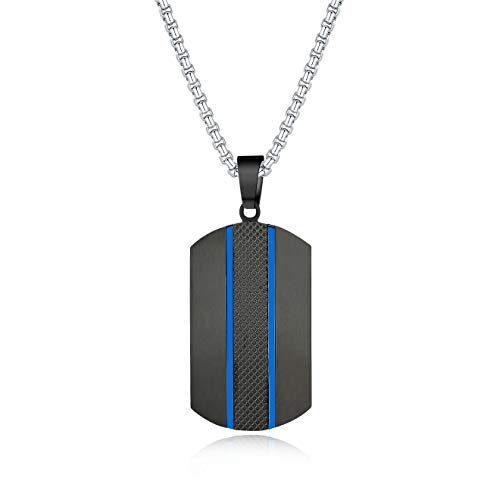 Collier plaque d'identité homme acier inoxydable pour le quotidien urbain